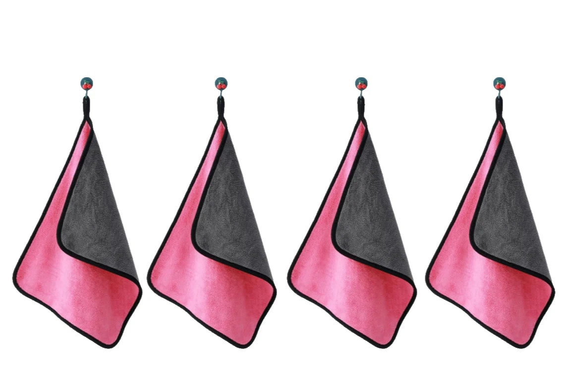 Pink 4 Pcs Cleaning Cloth Baby Safety Billiard Cue Cleaner Table Billiards