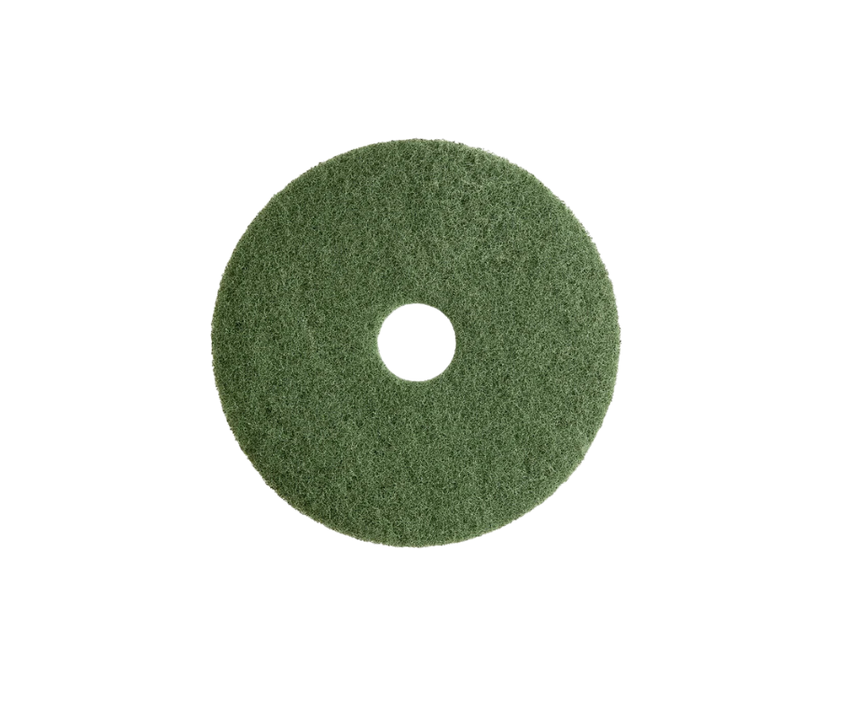 17" Green Scrubbing Floor Machine Pad (1)