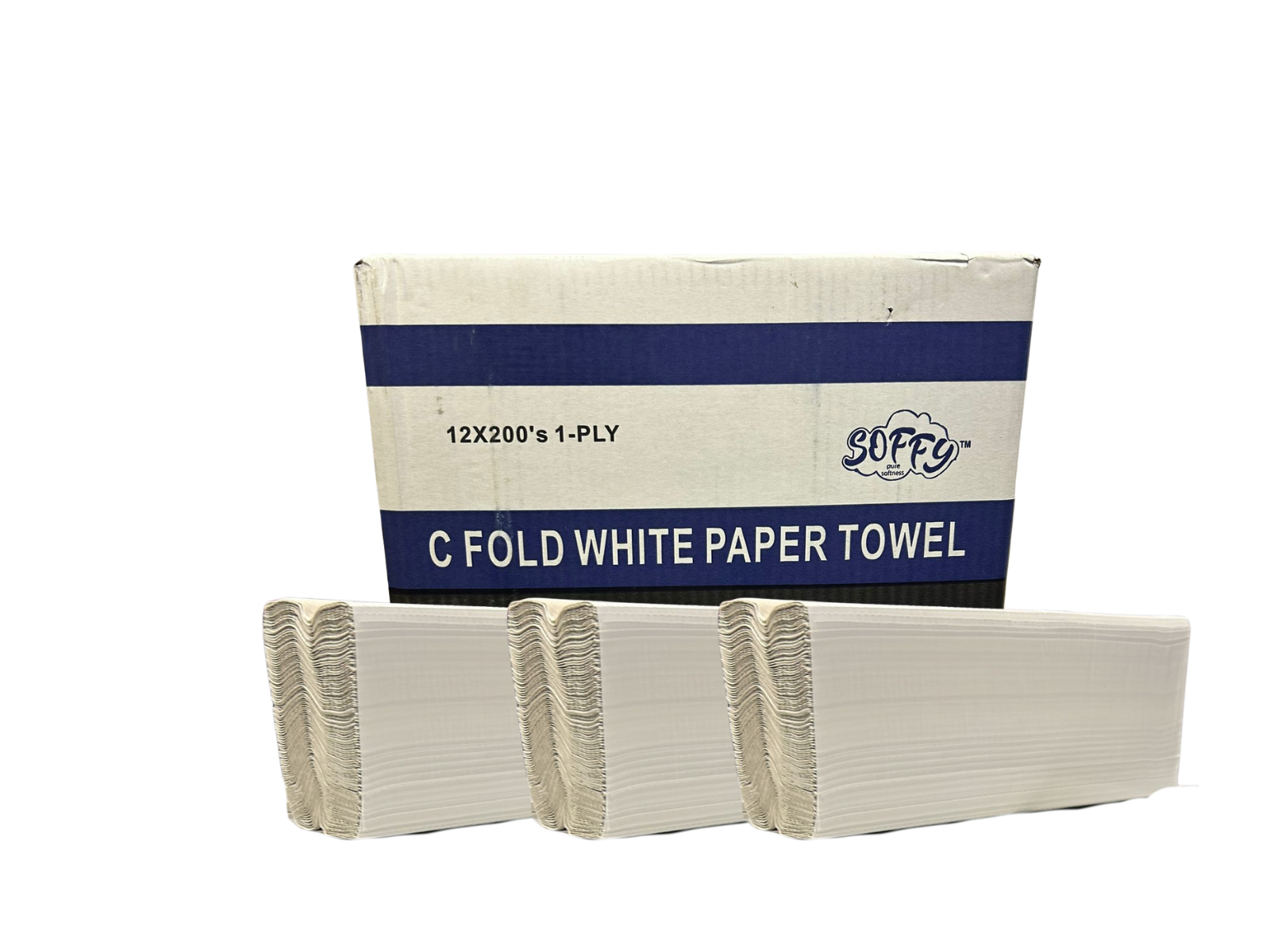 Soffy 1-Ply C-Fold Paper Towel - 2400 -12pk