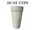 20 OZ Dart Foam Drink Cups,White, 500/Carton