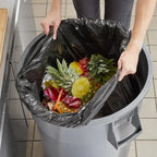 55-60 Gallon 1.2 Mil 38" x 58" Low Density Medium-Duty Black Trash Bag / Can Liner - 100/Case