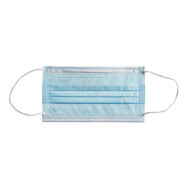 Face Masks  3-Ply Disposable Face Mask  50 pc latex-  blue