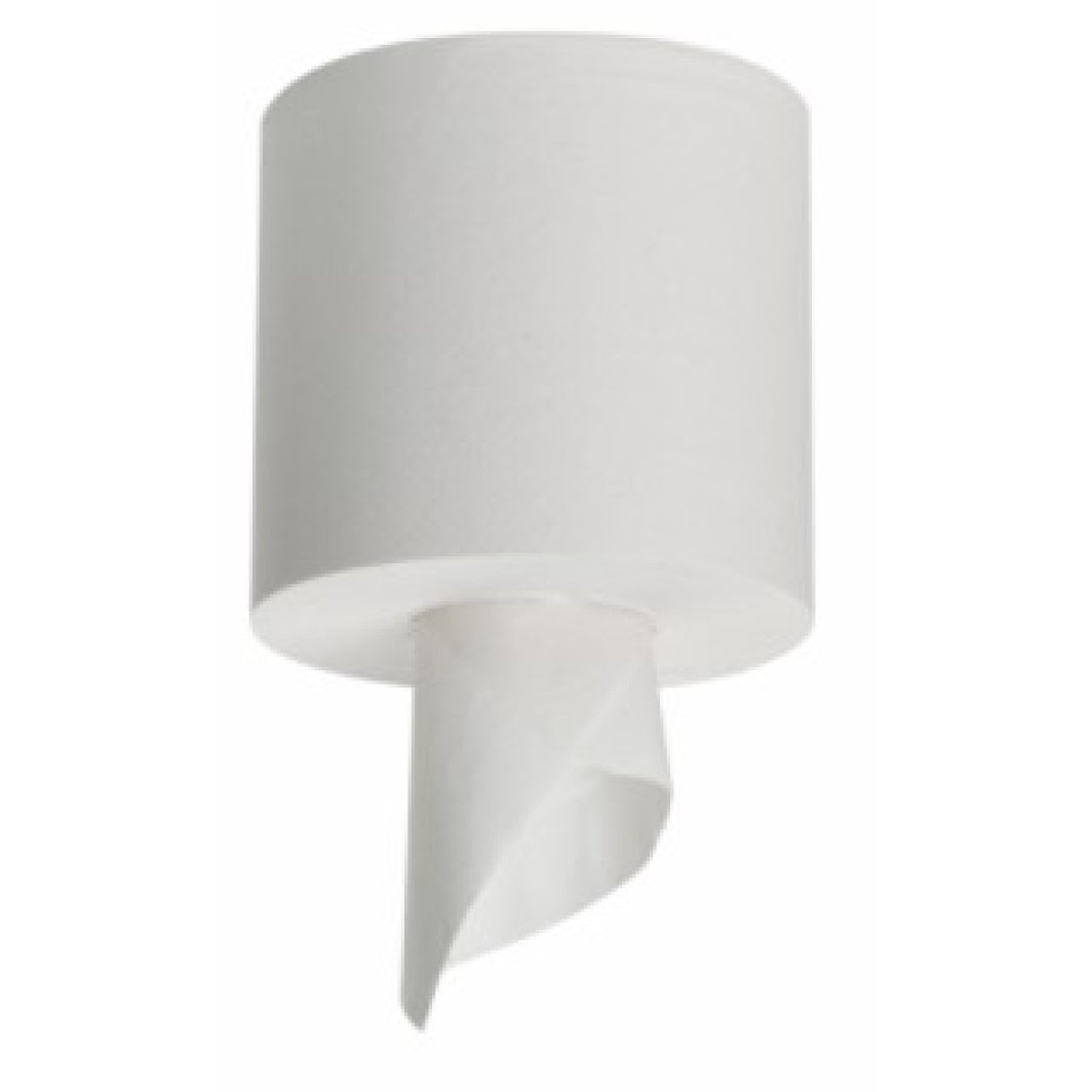 2-Ply White Center Pull Economy Paper Towel Roll / Roll - 6/Case