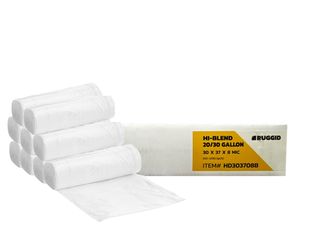 30X37  Clear Can Liner / Trash Bag 32 GAL - 500/Case