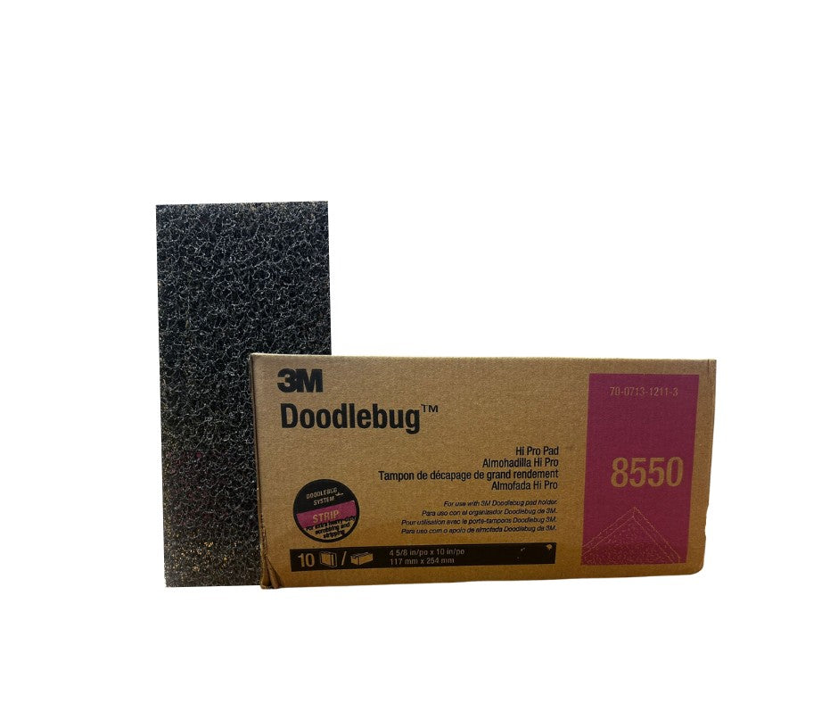 3M 8550 Doodlebug  Hi Pro Black Stripping Floor Pad  10/case
