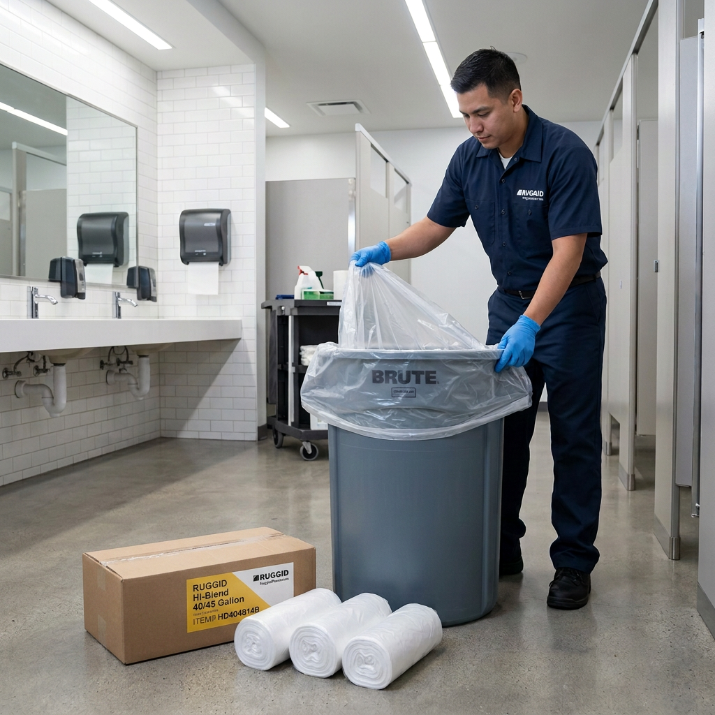 40x48 Janitorial Clear Can Liner / Trash Bag 45 Gal  - 250/Case