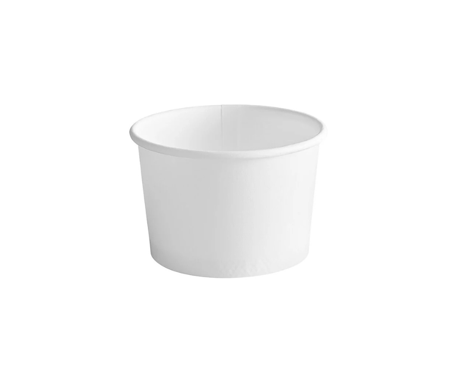 4 oz. White Paper Frozen Yogurt / Food Cup - 1,000/Case
