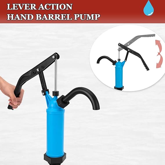 55 Gallon Drum Pump, Lever Action Barrel Pump Fits 5-55 Gallon Drums