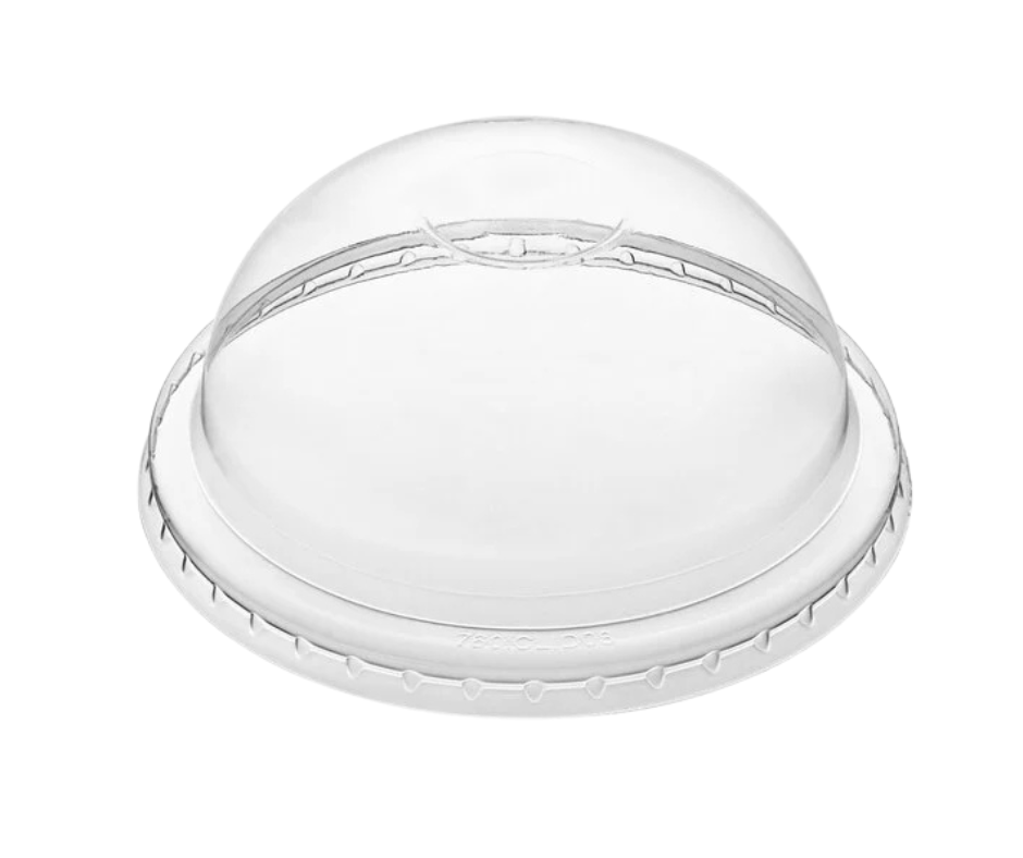 8  oz. Clear Round Dome Frozen Yogurt Lid With No Hole - 1,000/Case