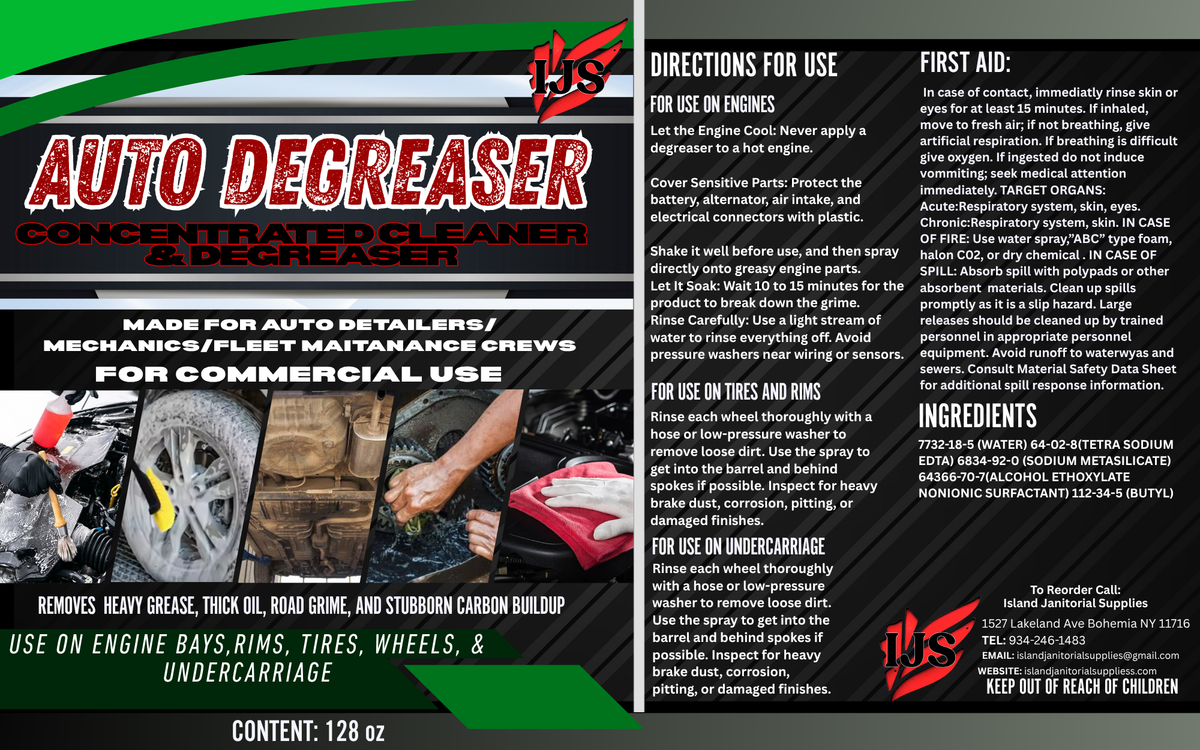 Auto degreaser Concentrated cleaner & Degreaser 128 oz