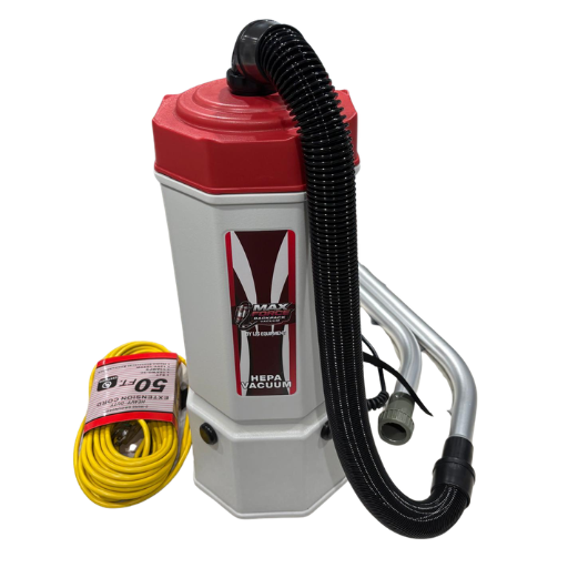 Backpack Vacuum 6 qt HEPA filtration Brand Max Force