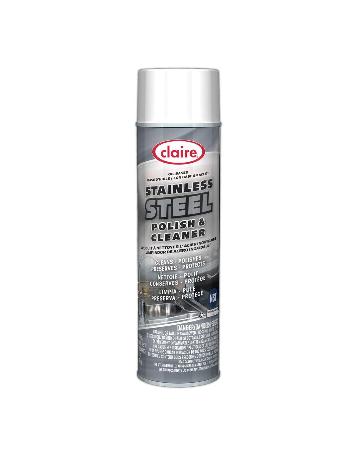 Claire Stainless Steel Polish and Cleaner 1 UNIT