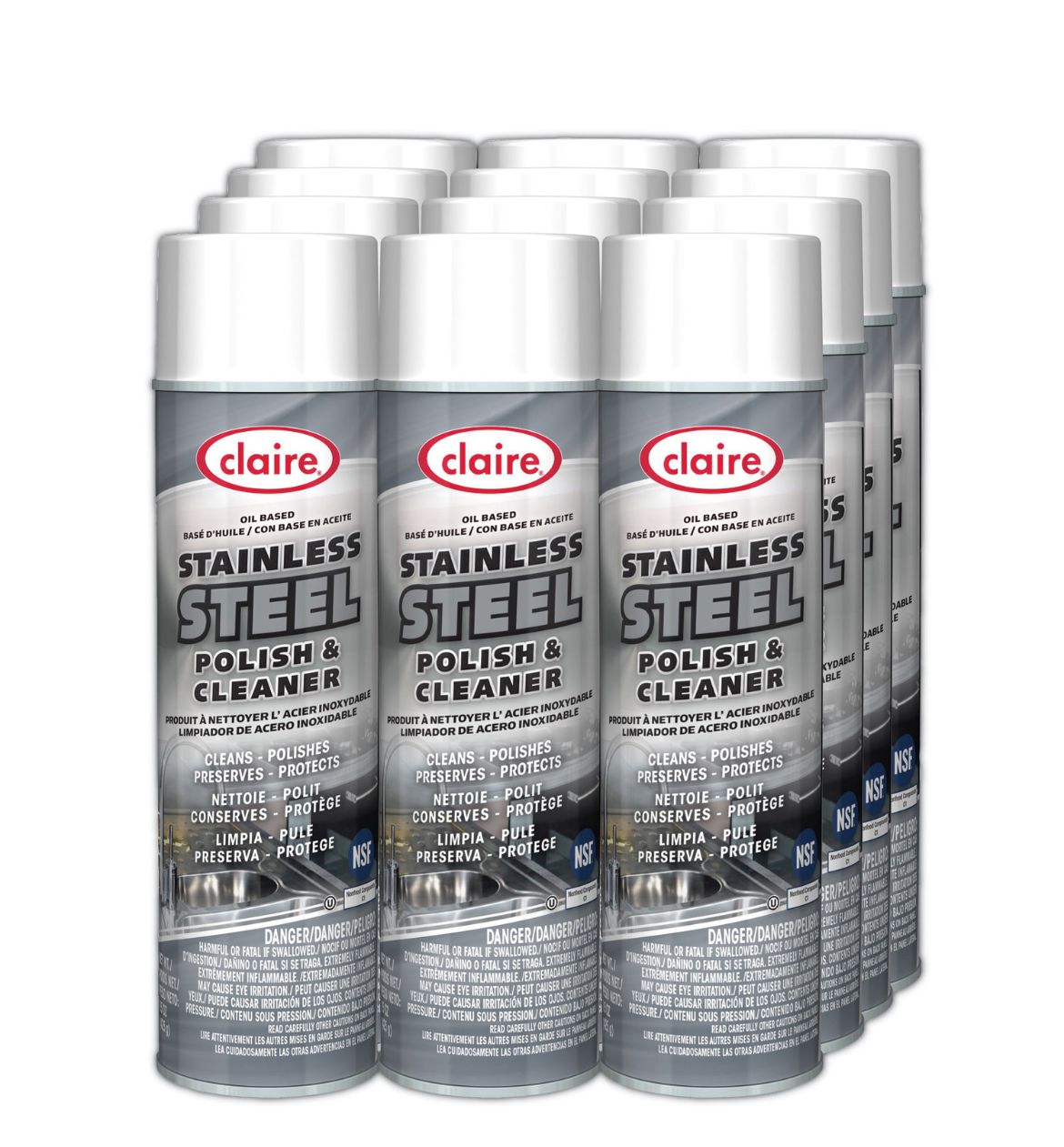 Claire Stainless Steel Polish and Cleaner 12/case