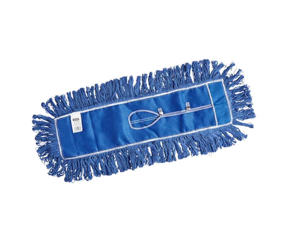 24" x 5" Blue Cotton Blend Looped End Dry Dust Mop Head