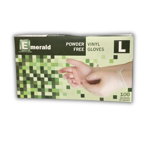 Emerald Shannon Powder-Free Large Vinyl Gloves – 4 Mil