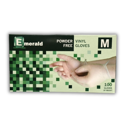 Emerald Shannon Powder-Free Medium Vinyl Gloves – 4 Mil