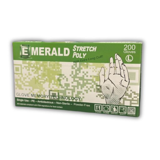 Emerald Stretch Poly Large Gloves