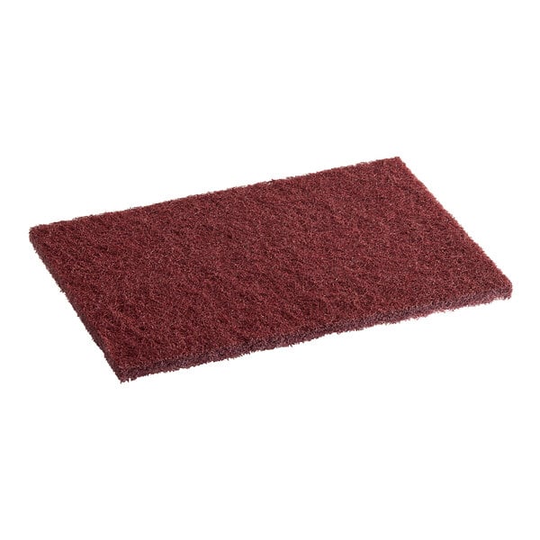 Extra Heavy-Duty Maroon Scouring Pad - 1/Pack  9X6