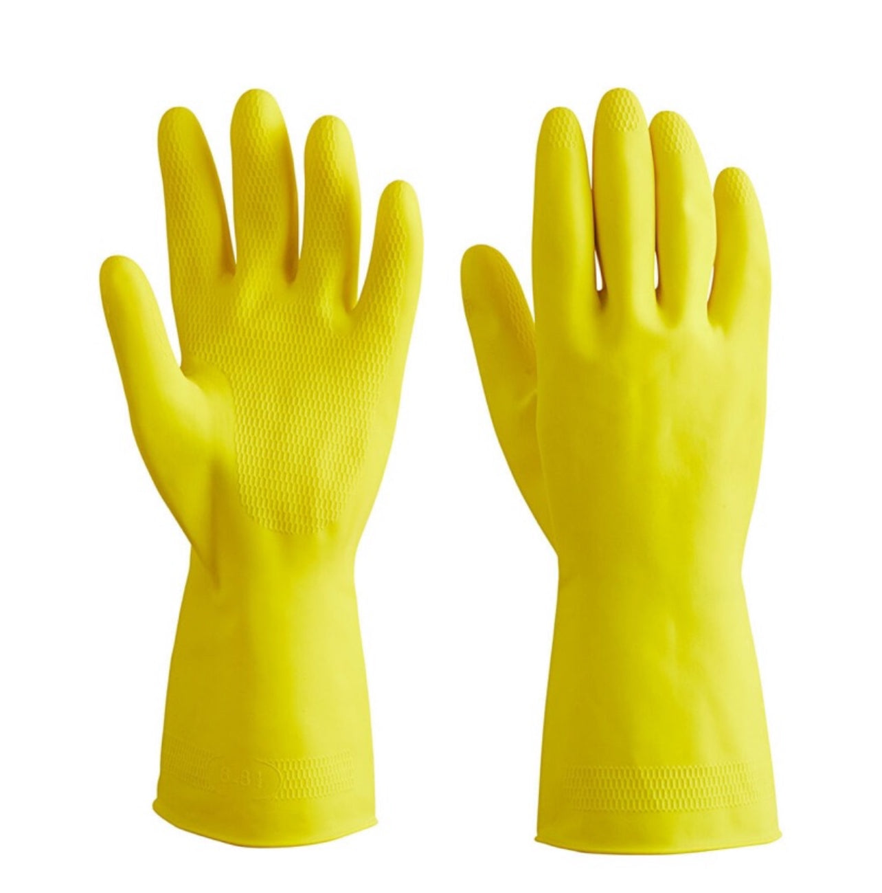 1 Pair of 13" Yellow 12 mil latex gloves