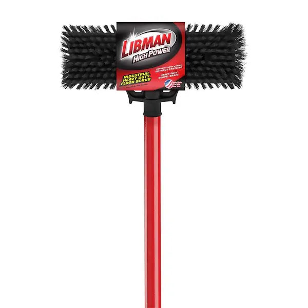 Libman 13.5 in. W Steel Handle Heavy Duty Scrub Brush Broom