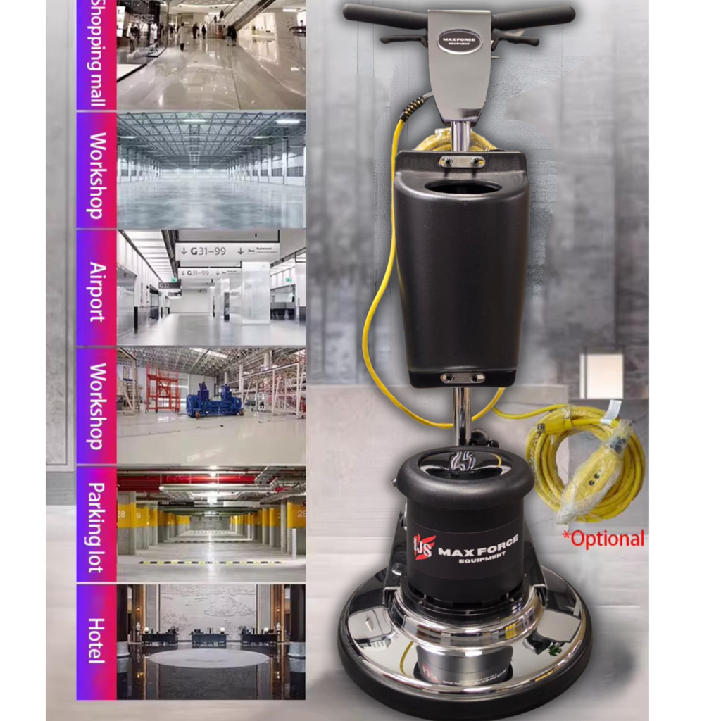 MaxForce 17" Single Speed Rotary Floor Machine with 2 Gallon Solution Tank - 175 RPM