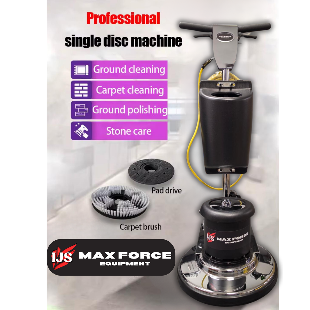 MaxForce 17" Single Speed Rotary Floor Machine with 2 Gallon Solution Tank - 175 RPM