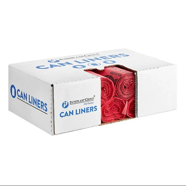 Red Biohazard Can Liners; 200 Per Carton