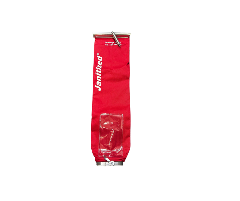 Replacement Red Cloth Shake Out Bag designed for Sanitaire Commercial Vacuums