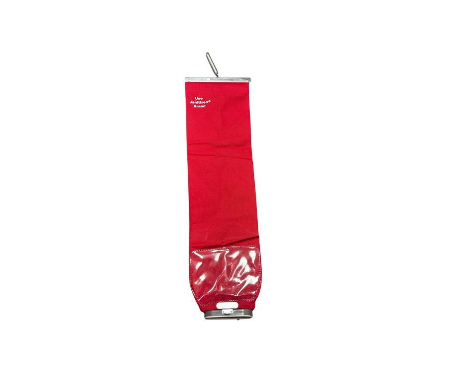 Replacement Red Cloth Shake Out Bag designed for Sanitaire Commercial Vacuums