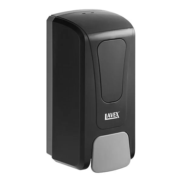 34 fl oz 1000 mL Black Manual Liquid Soap  Sanitizer Dispenser