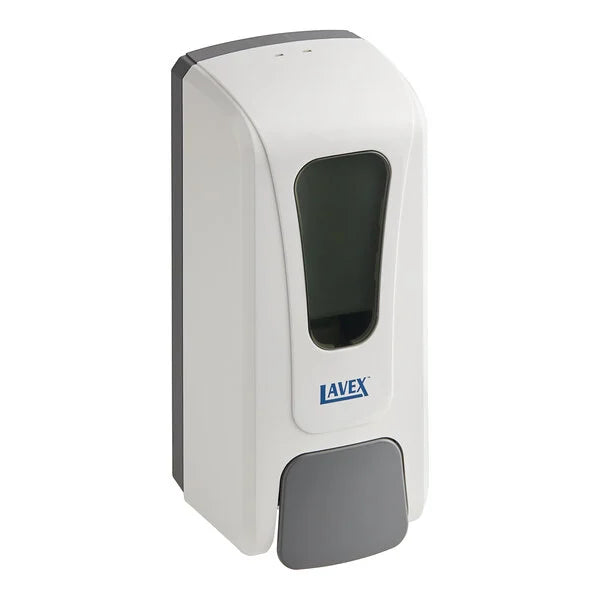 34 fl oz 1000 mL White Manual Liquid Soap  Sanitizer Dispenser