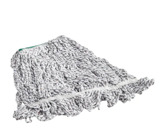 White Rayon Blend Looped End Finishing Mop Head with 1" Lavex 16  oz