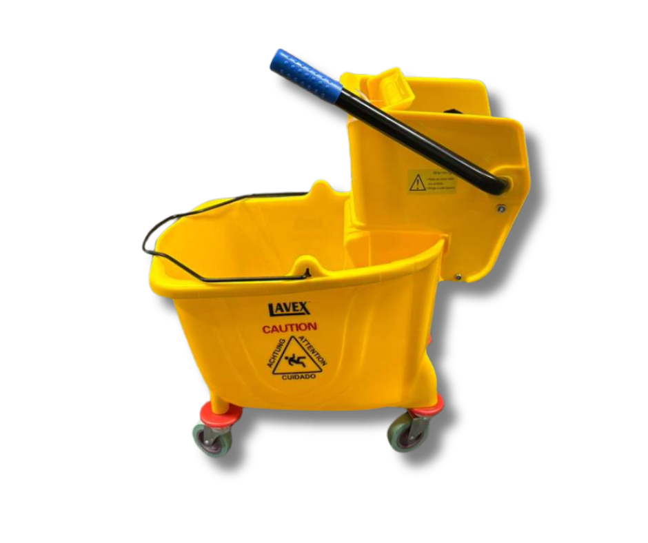 35 Qt. Yellow Mop Bucket & Side Press Wringer Combo