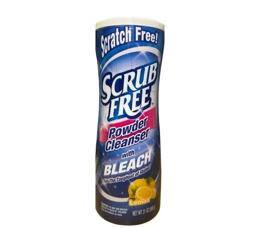 1 PK Scratch Free Scrub Free Powder Cleanser w/ Bleach Lemon Scent . 21 OZ EACH
