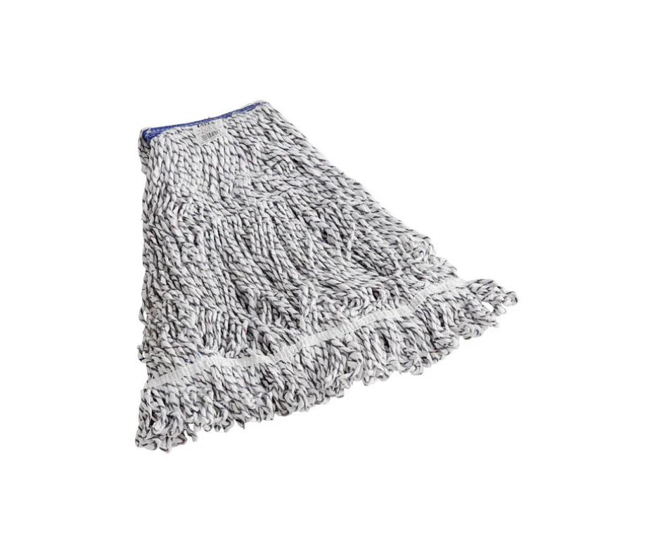 24 oz White Rayon Blend Looped End Finishing Mop Head with 1"