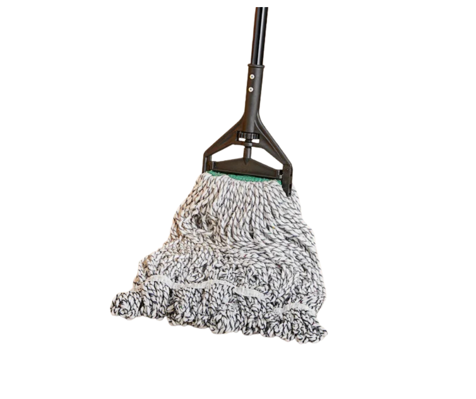 24 oz White Rayon Blend Looped End Finishing Mop Head with 1"