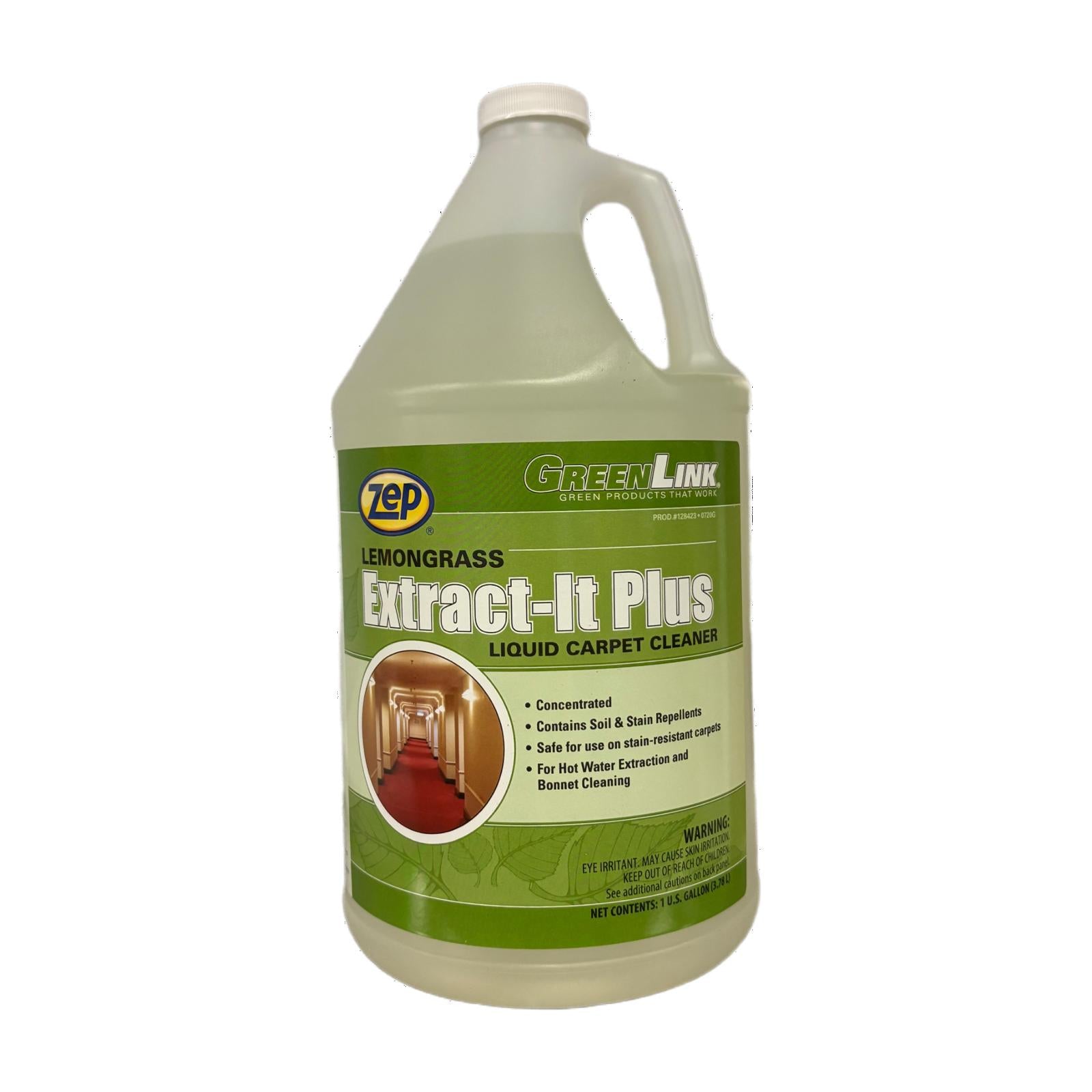 Zep Lemongrass Extract-It Plus Liquid Carpet Cleaner 1 Gal