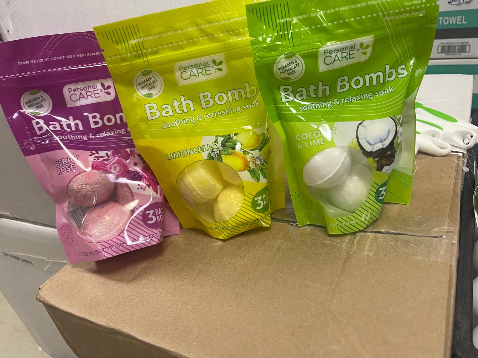 3 count Soothing and refreshing bath bombs