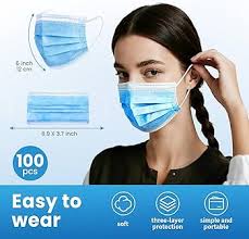 Face Mask – 50/Box Blue Adult General Purpose