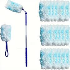 Heavy Duty Duster blue Telescopic Extendable Long Handle