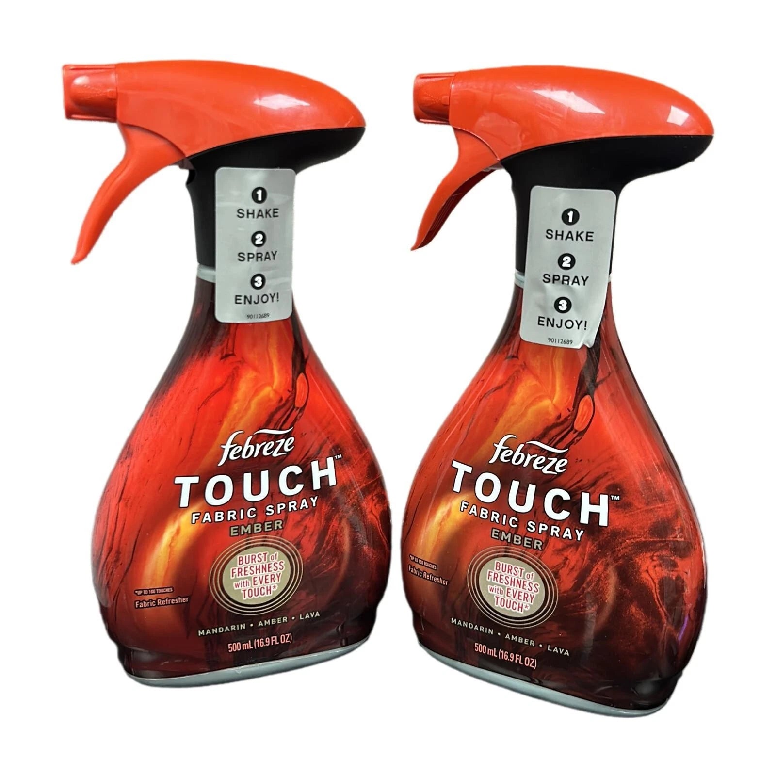 Febreze Touch Fabric Spray Ember Fabric Refresher Mandarin Amber Lava 2 /Pack