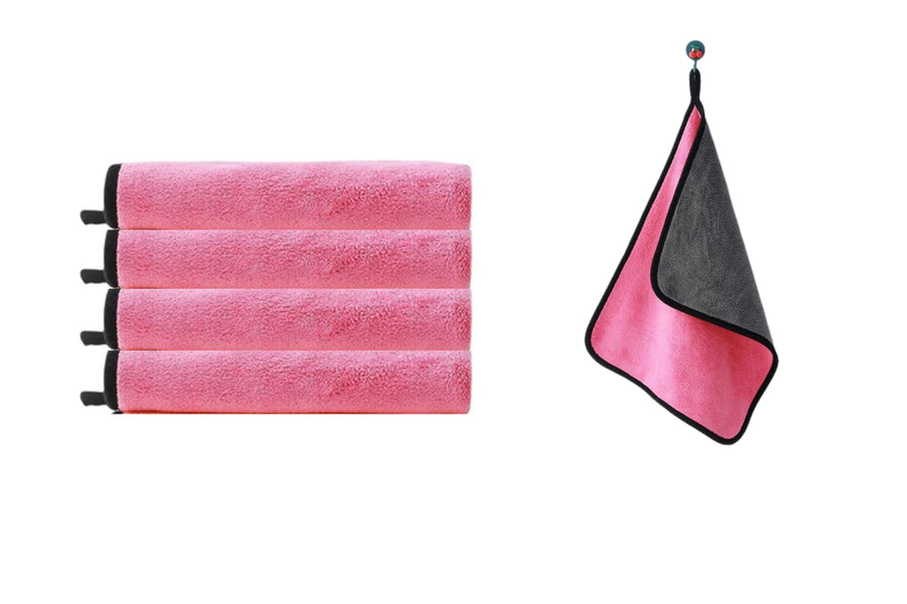 Pink 4 Pcs Cleaning Cloth Baby Safety Billiard Cue Cleaner Table Billiards