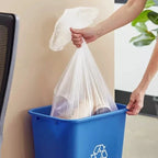 12-16 gallon 1 mil 24x33 medium duty clear liner trash bag 250/ case
