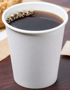 8 oz Paper White Coffee Cups for Hot & Cold Drinks Disposable Hot Beverage 50pcs