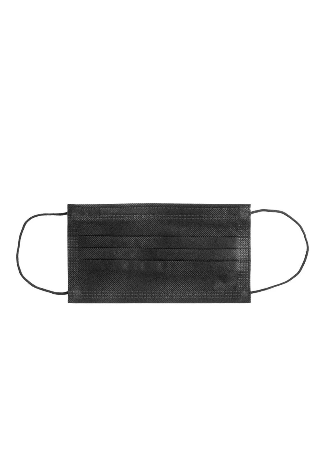 50 Pcs Medical Grade Black Disposable Face Mask 3 Ply Earloop Mouth Cover