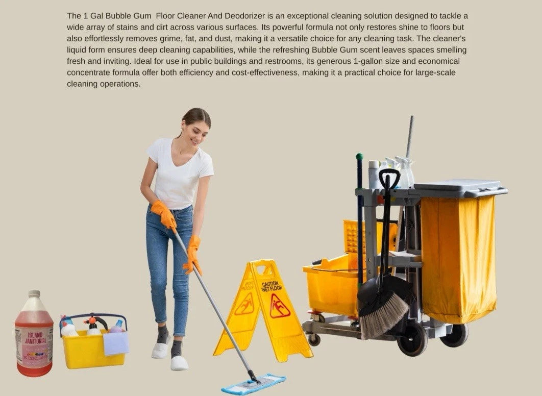 Bubble Gum Fragrance Neutral Ph Floor Cleaner and Deodorizer