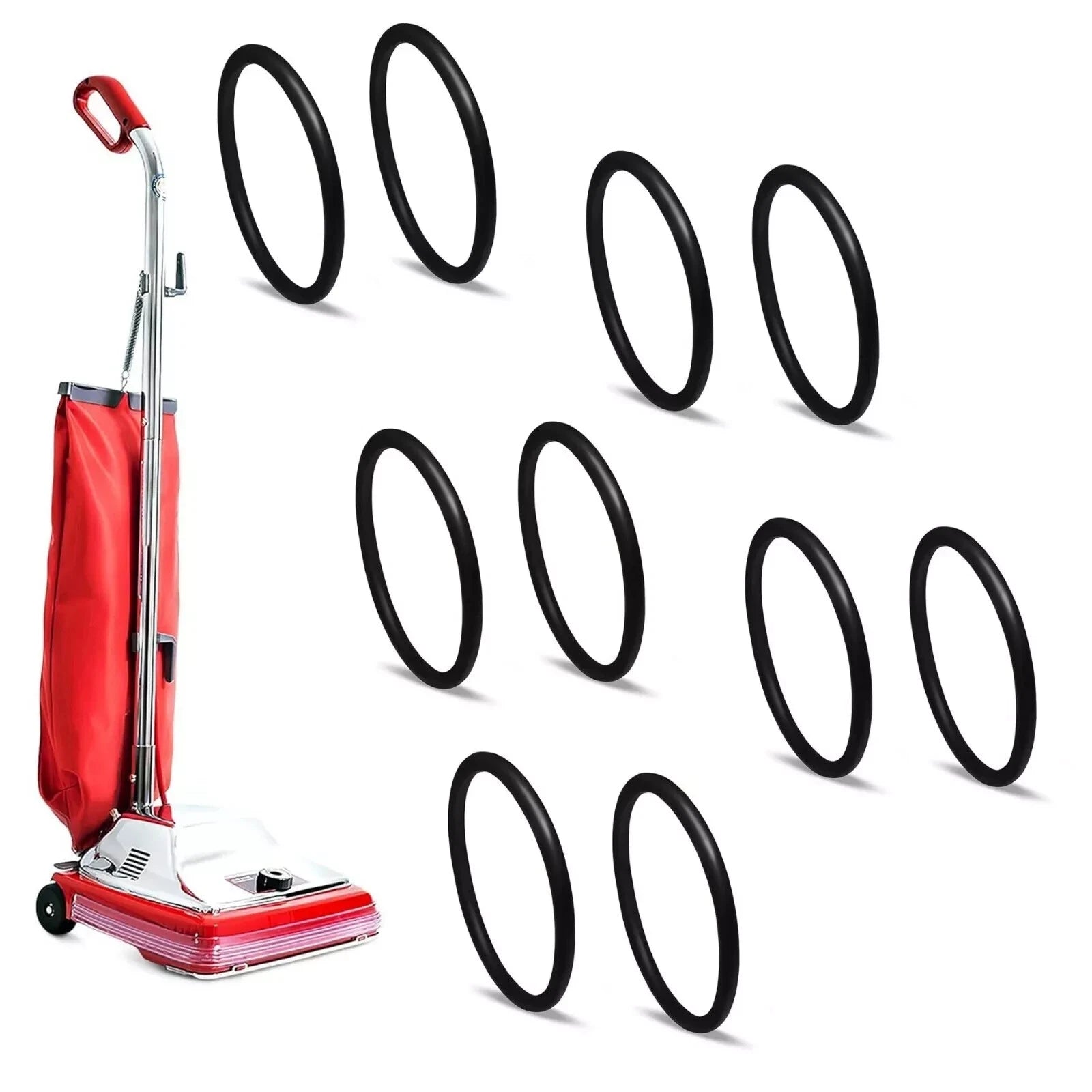 4PK Upright Round Vacuum Cleaner Belts For Eureka, Sanitaire Uprights