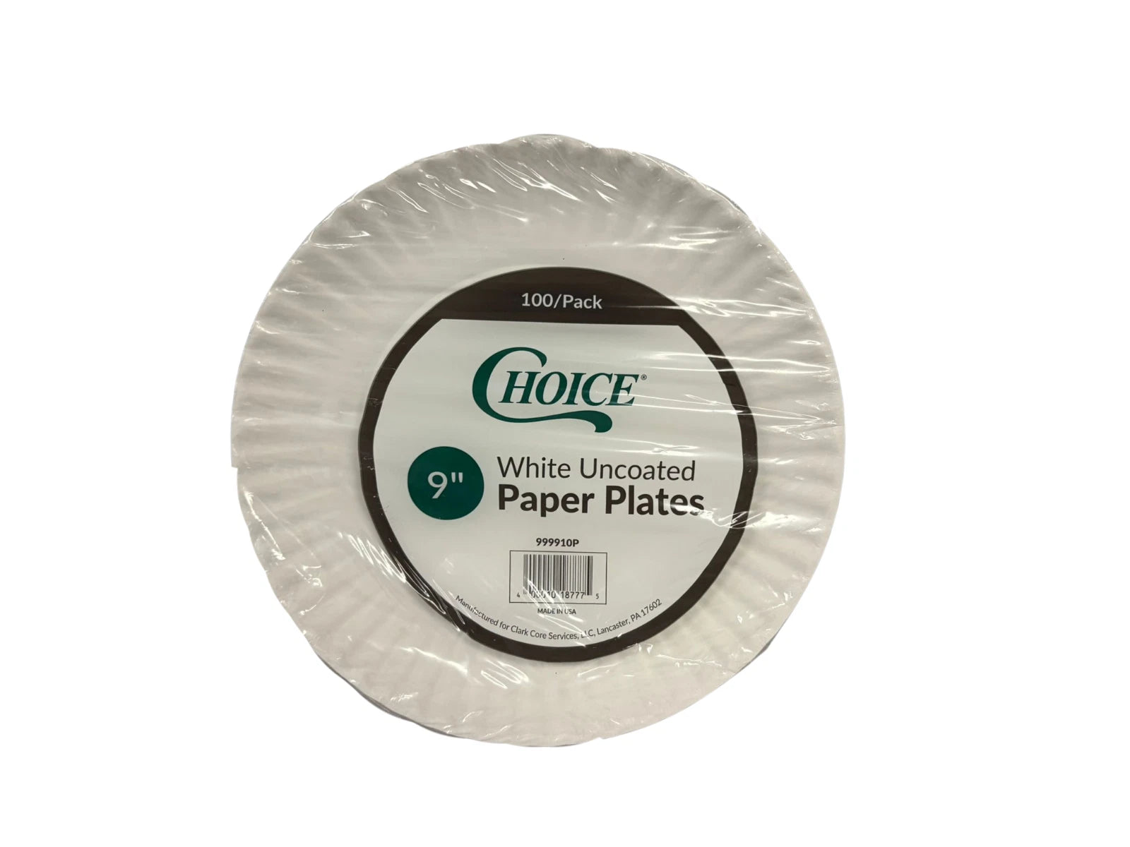 Choice Disposable Paper Plates, Plain, 9 in, 200 Count