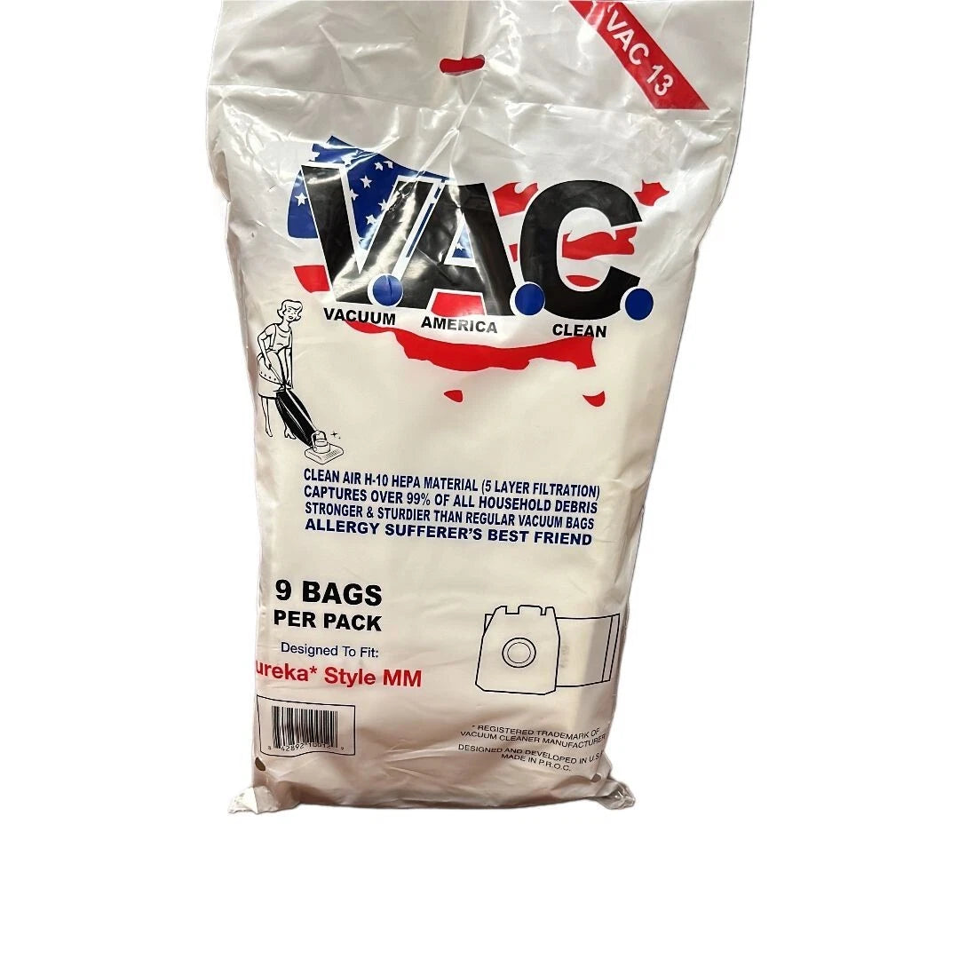 9 Cloth HEPA H10 Eureka Mighty Mite MM Vacuum Bag 5 Layer filtration 3670 3680