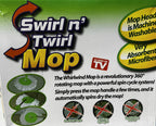 Spin Mop And Bucket With Wringer Set, 360 Swirl N Twirl Mop